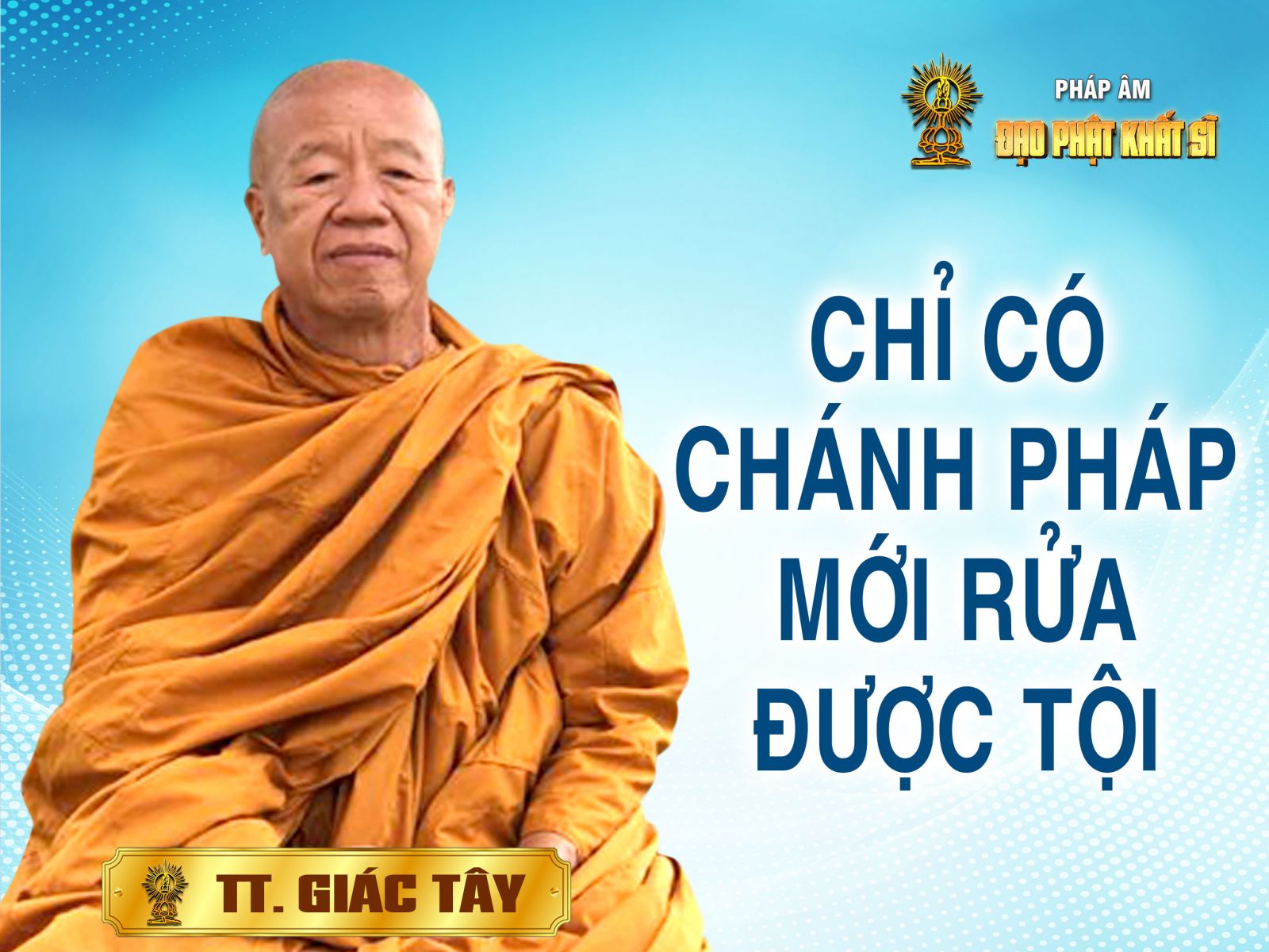 Chỉ có chánh pháp mới rửa được tội