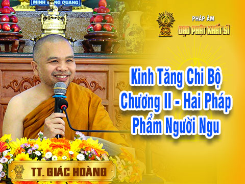 Trích giảng Kinh Tăng chi bộ, chương II - Hai pháp, phẩm: Người ngu